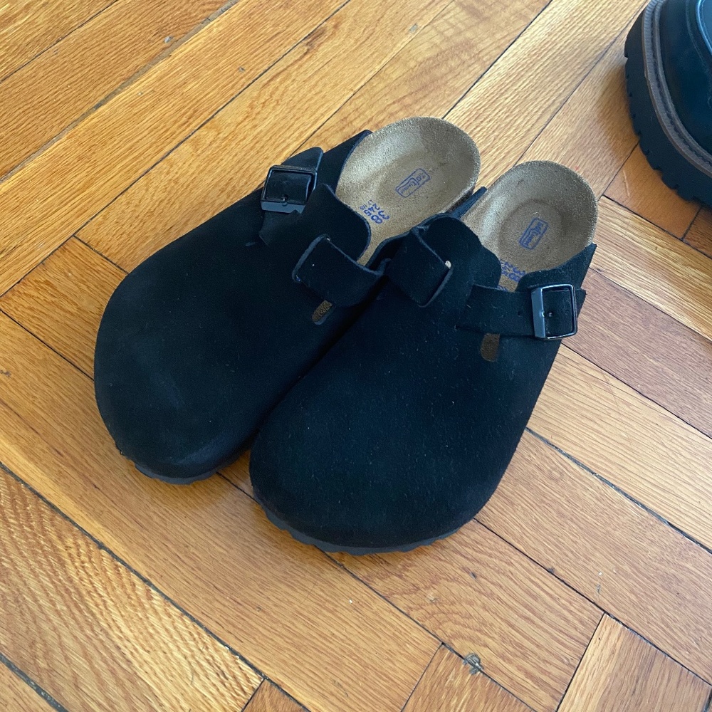 Birkenstock Boston Suede Black - 38 Regular